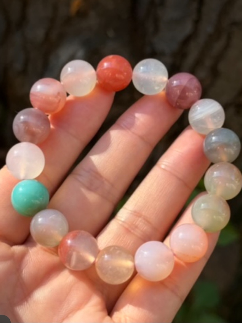 Colorful Mixed Gemstone Beaded Bracelet - Multicolor Palo